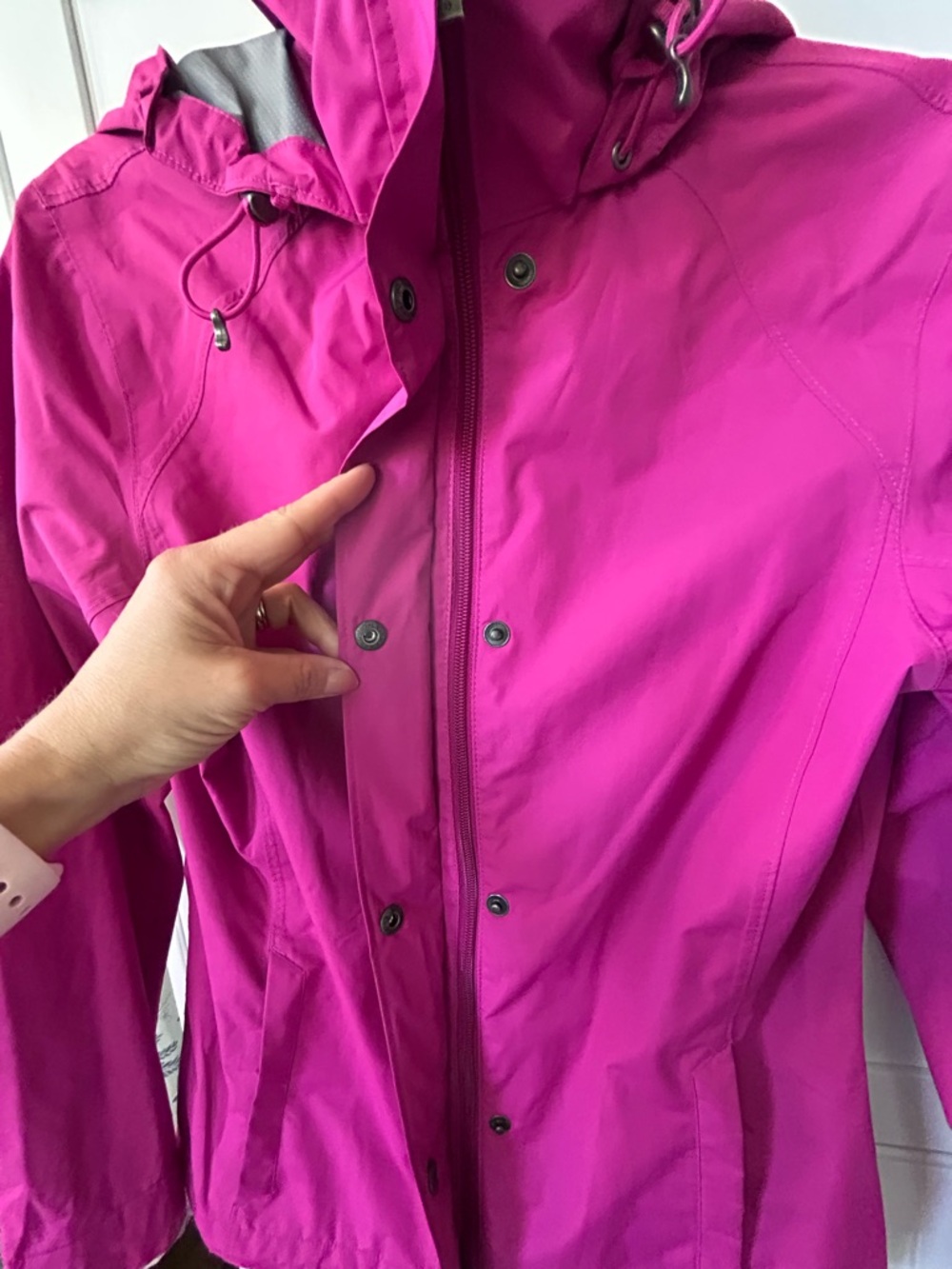 Lands' End Women's Hooded Jacket - Fuchsia - Picture 6 of 12